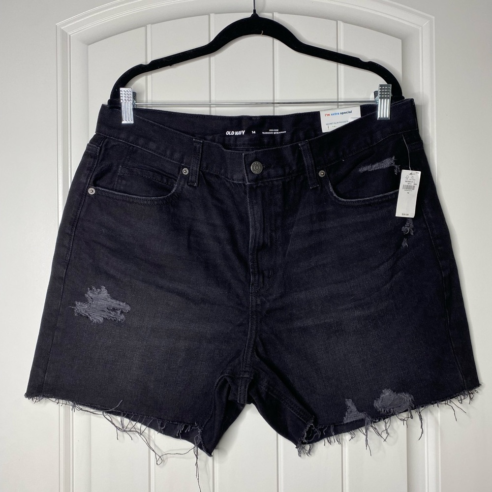 Old Navy High Rise Slouchy Straight Shorts